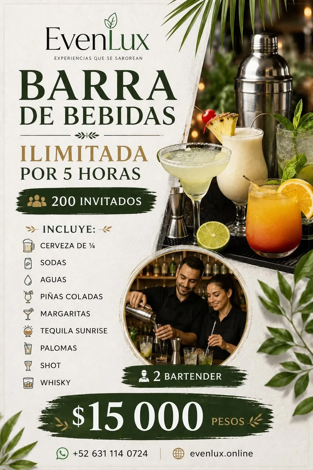 Barra de bebidas Evenlux