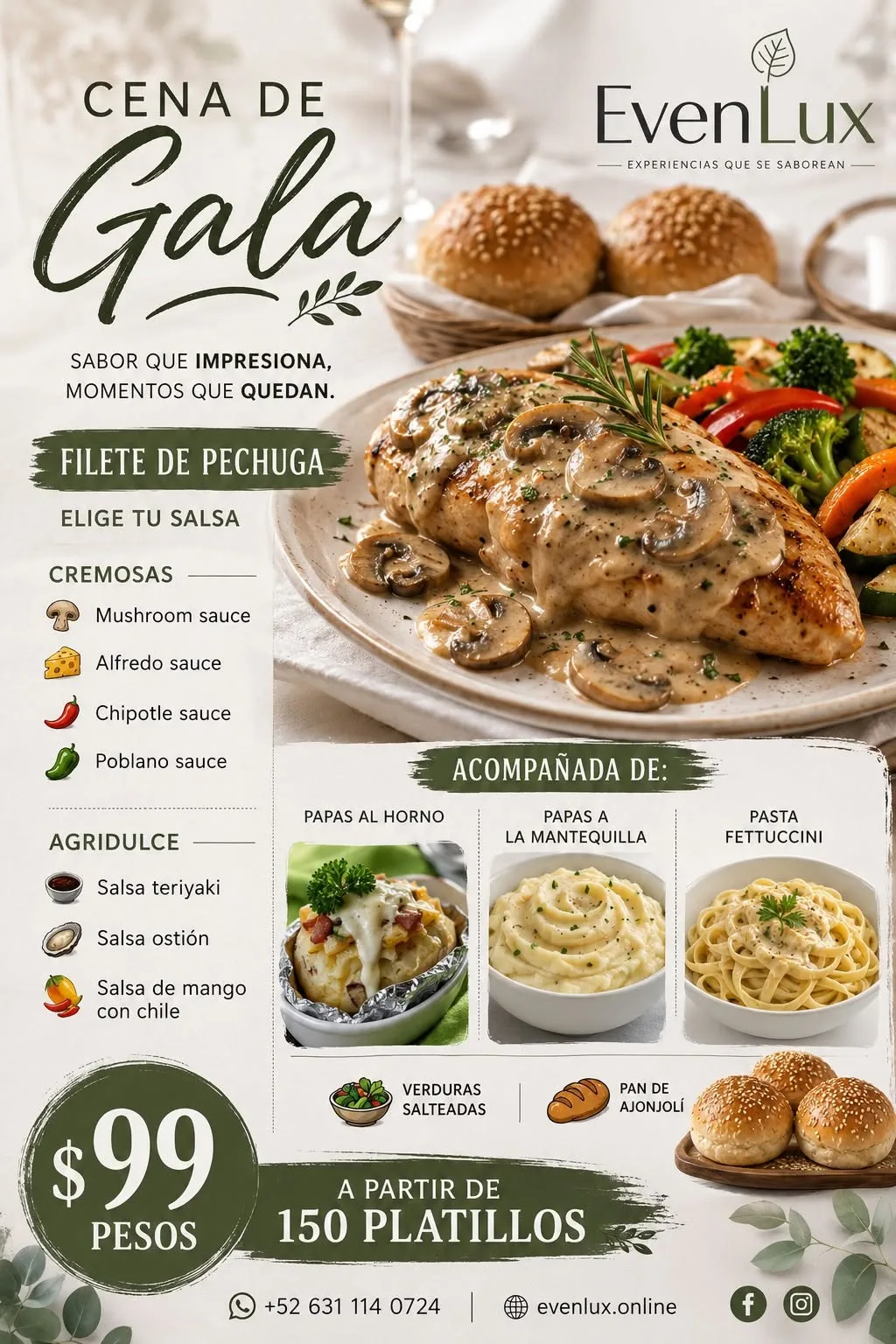Cena de gala Evenlux